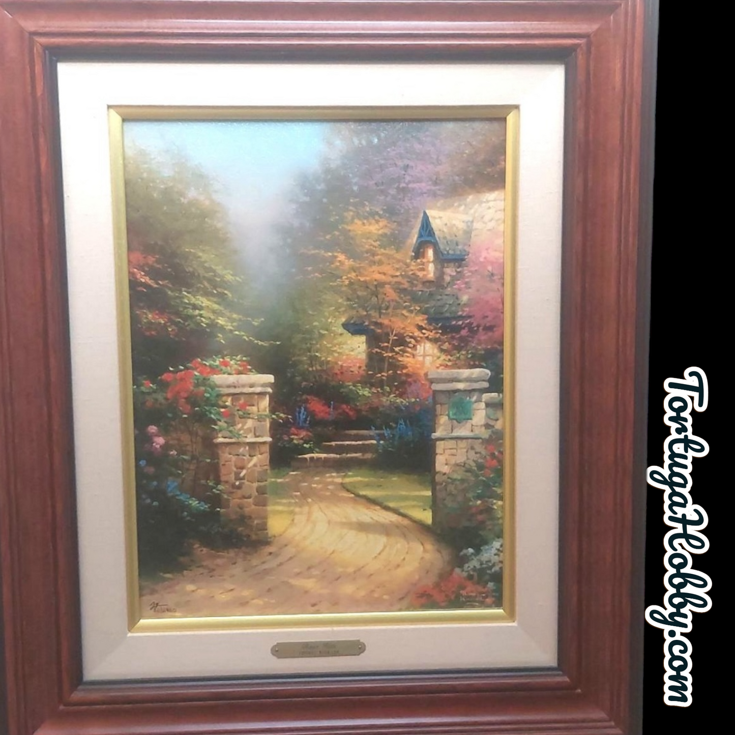 The Rose Gate - Thomas Kinkade Limited Edition Offset Lithograph on Canvas