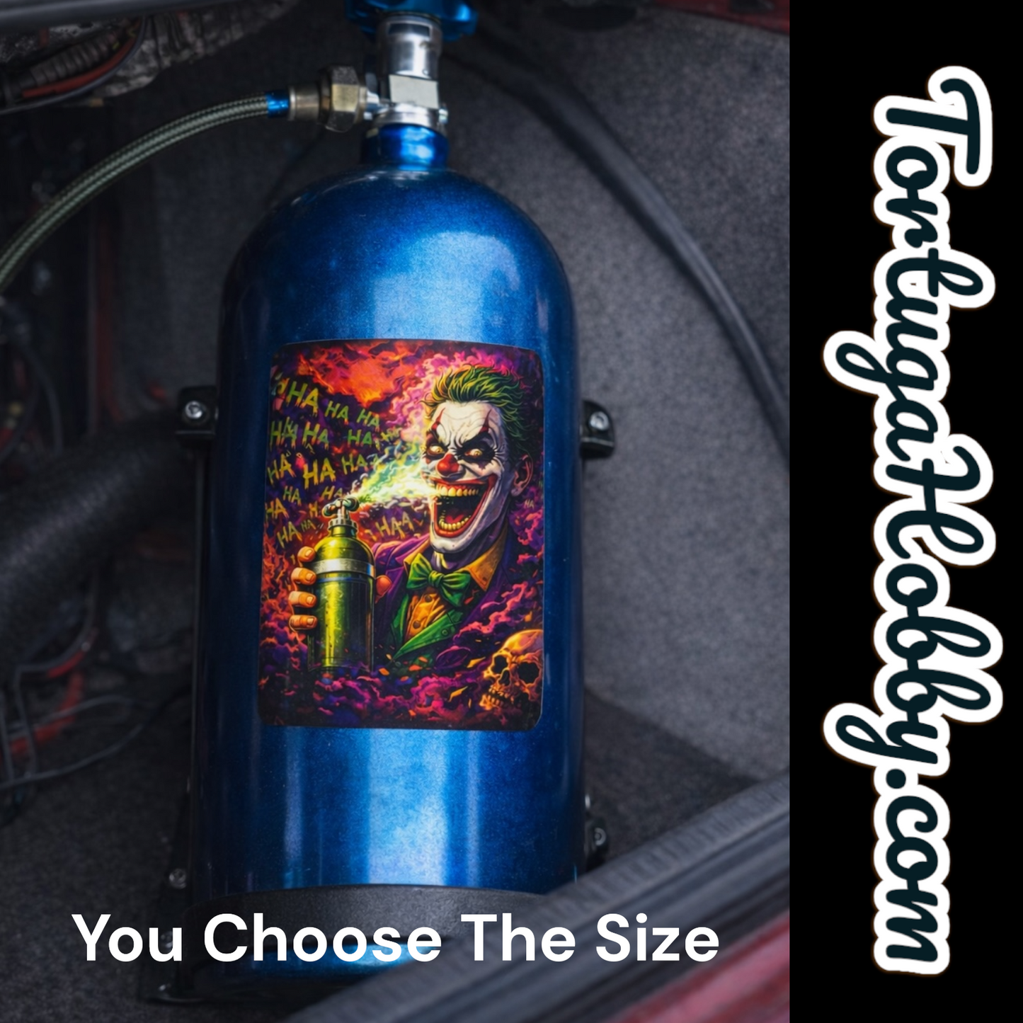 Joker NOS Bottle Nitrous Oxide Racing Label Decals Stickers