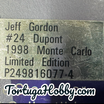 Jeff Gordan Diecast 1:24 NASCAR 1998 Monte Carlo - #24 DuPont W/Display