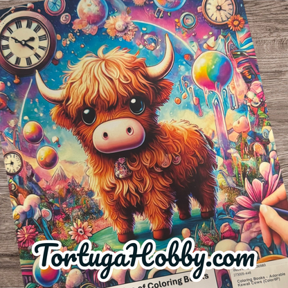Adorable Kawaii Cows - Adult Coloring Book. 100+ Pages.