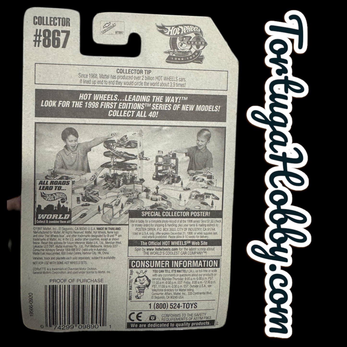 1995 - Hot Wheels - Corvette - Mainline - 3 Cars Included.