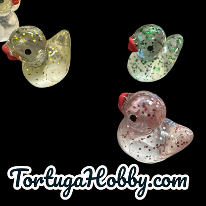 10pc Acrylic Duck Counters in Round Golden Box - Perfect for Unique Game Night - CCG - Role Play - Cruise Hiding Ducks