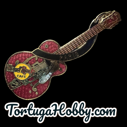 1998 - Hard Rock Cafe - Paris - 3 Guitar Pin Set 🎸