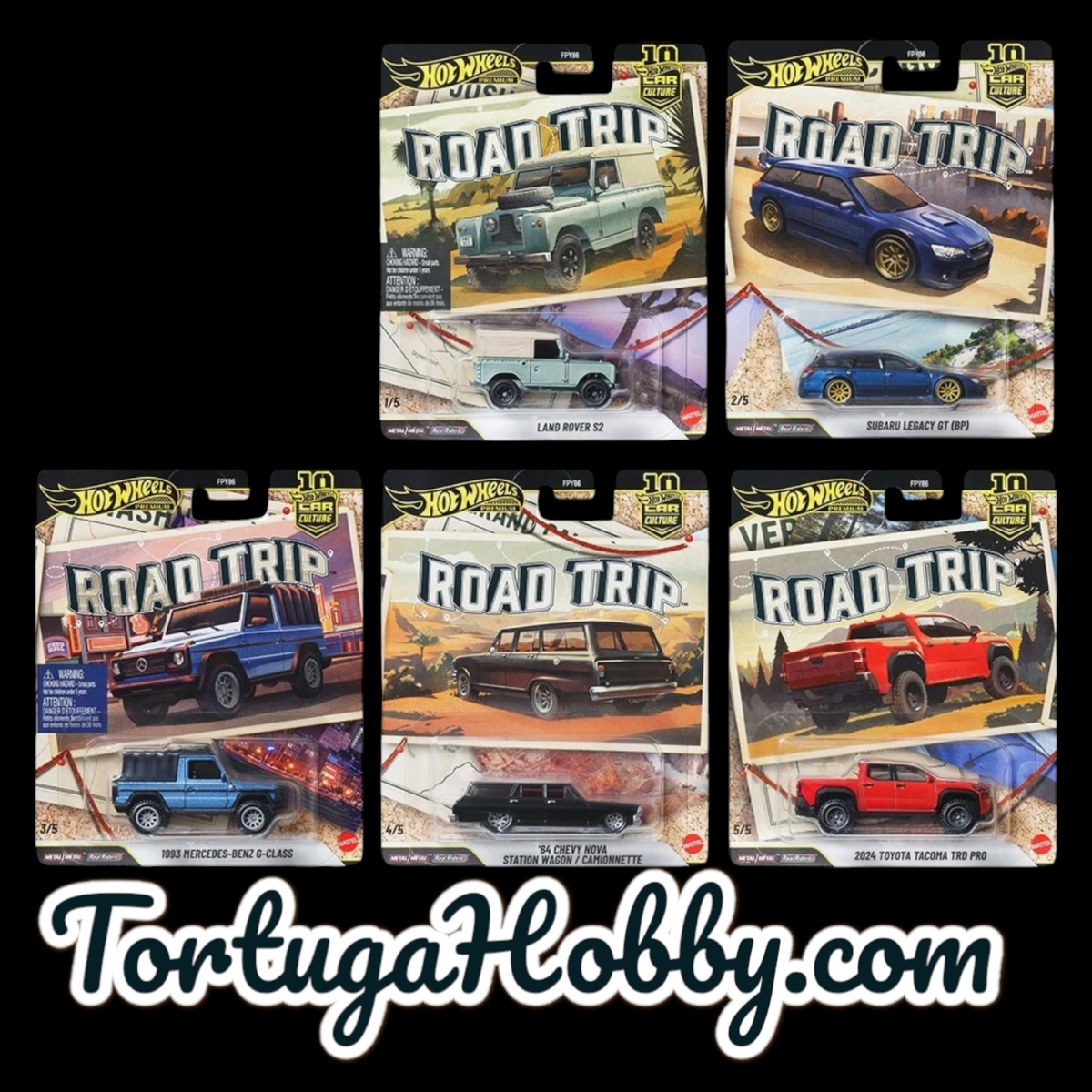 2026 - Hot Wheels - Car Culture 10th Anniversary Road Trip Set of 5
