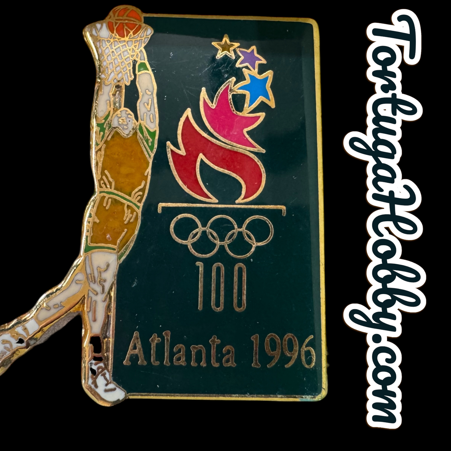 1996 Atlanta Olympics Pin Set. Gymnastics, Weight Lifting And Basketball.