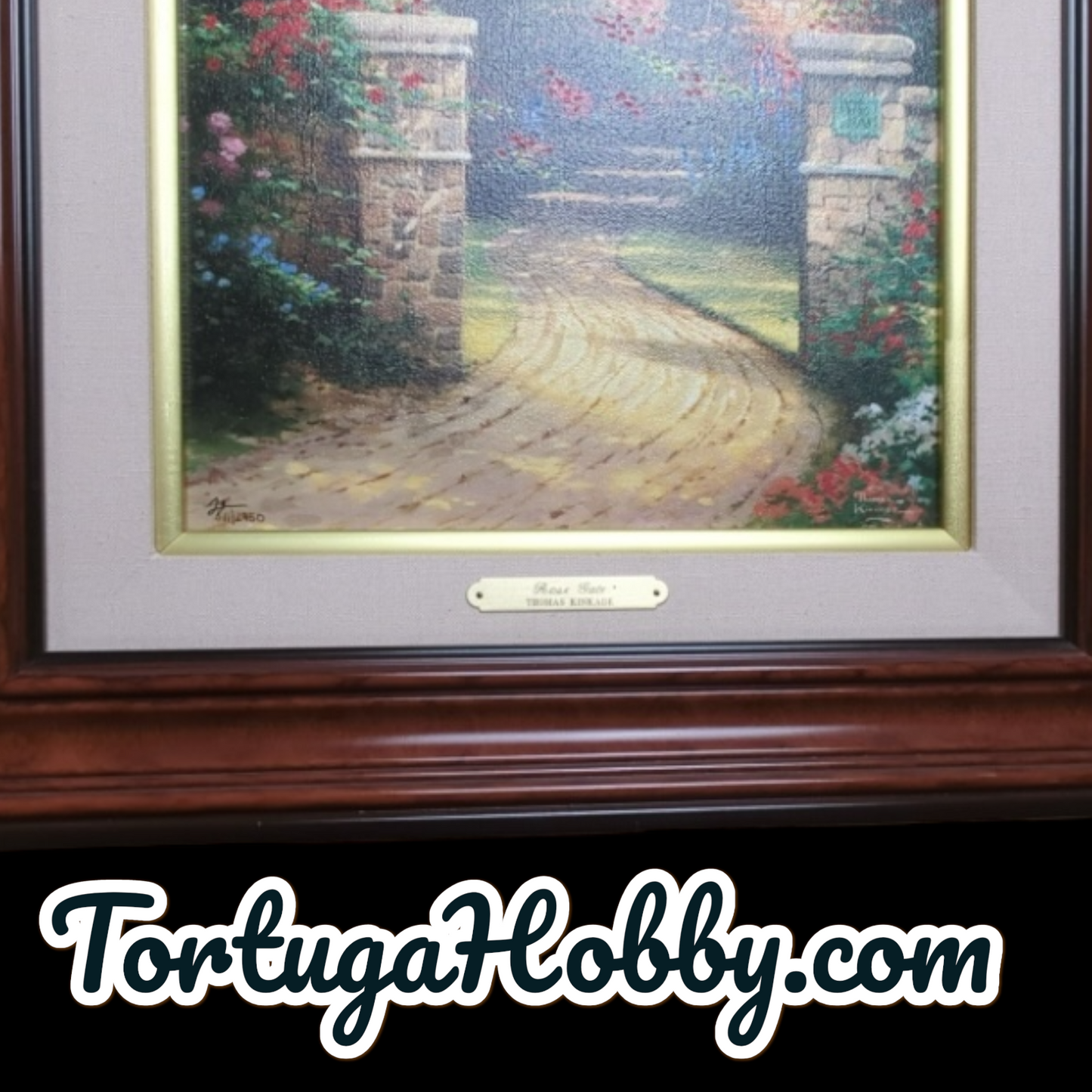 The Rose Gate - Thomas Kinkade Limited Edition Offset Lithograph on Canvas