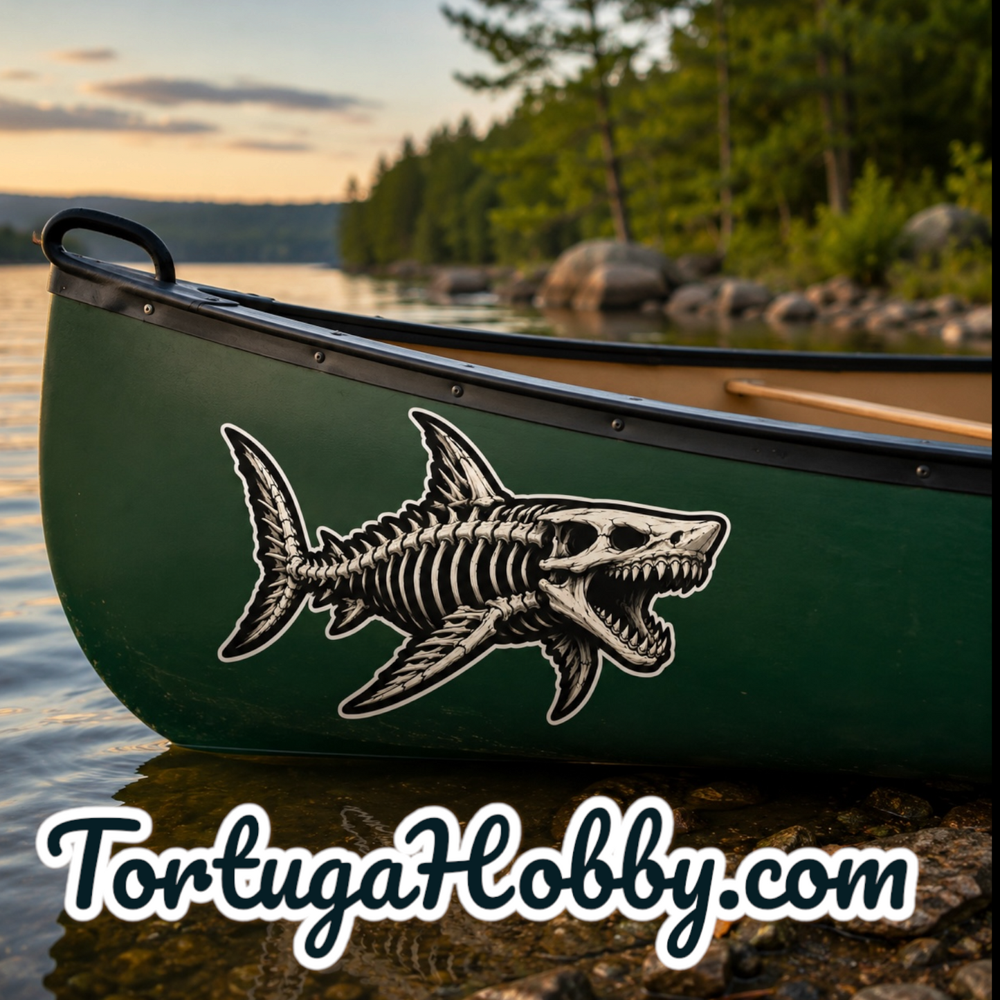 Bone Shark Bumper Sticker Outdoors - Tackle - Laptops - Show Your Salt Lifestyle