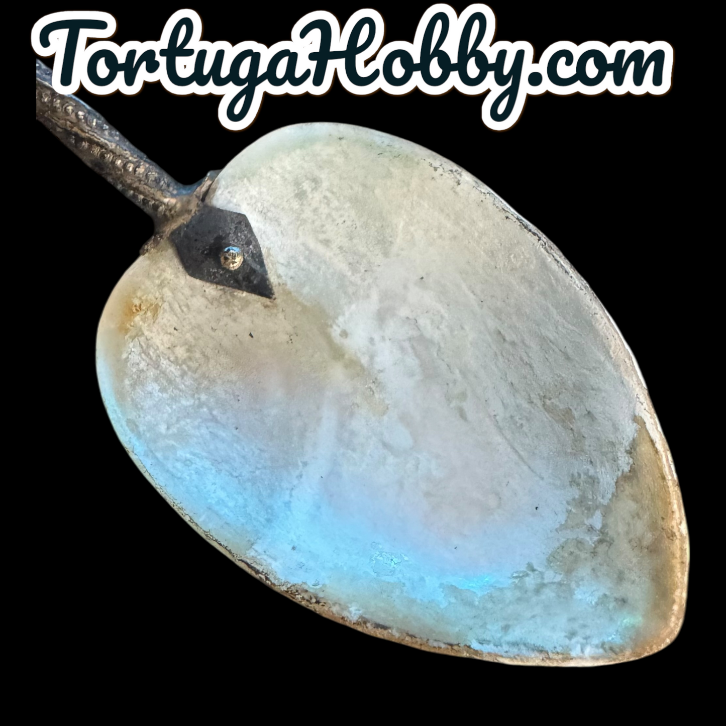 1970’s - Antique Sterling Silver Souvenir Collectors Spoon Featuring Mother Of Pearl.