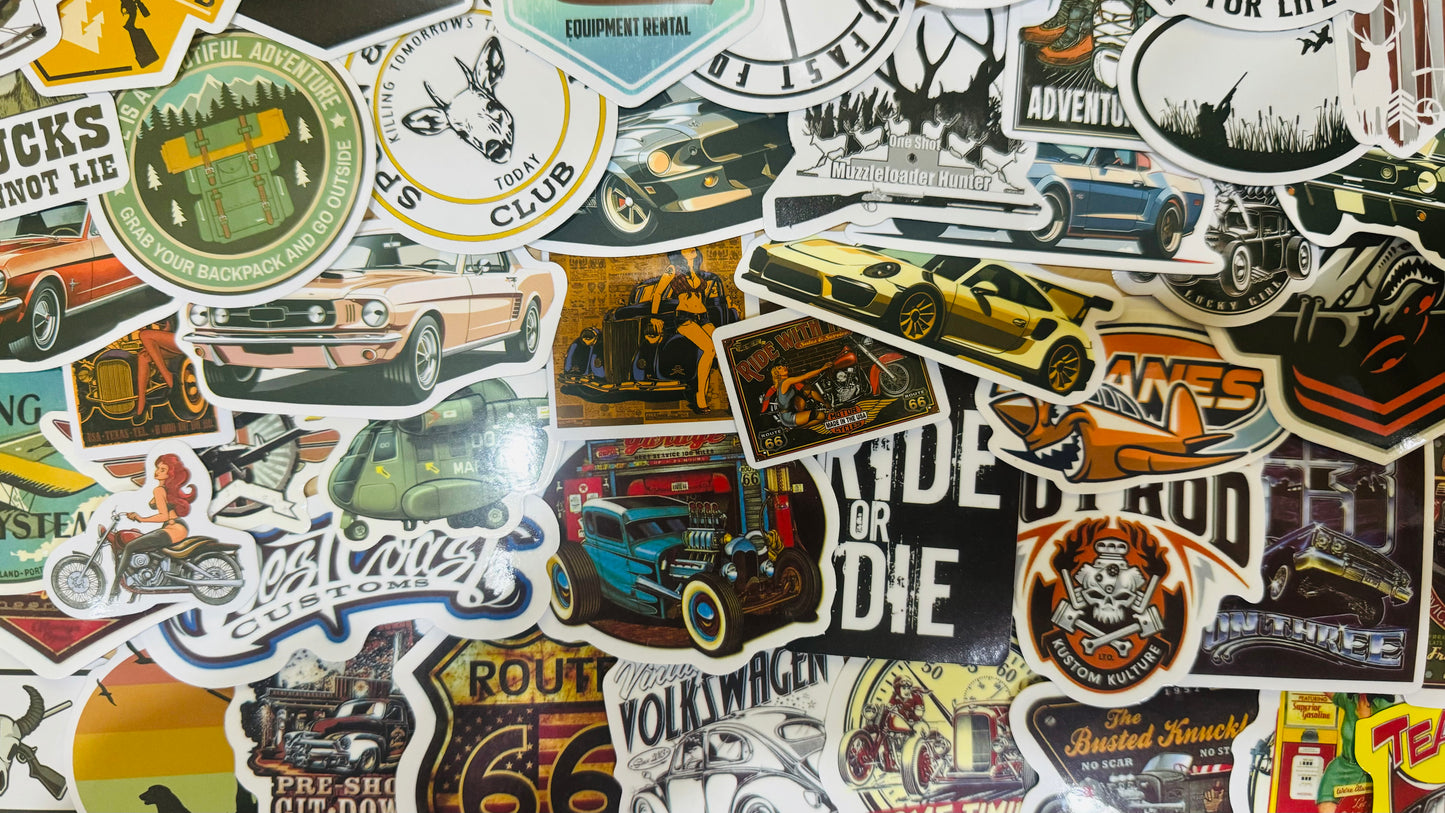 25 Mancave Stickers - Show Your Manliness Laptops, Water Bottles, Skateboards, Lockers and More