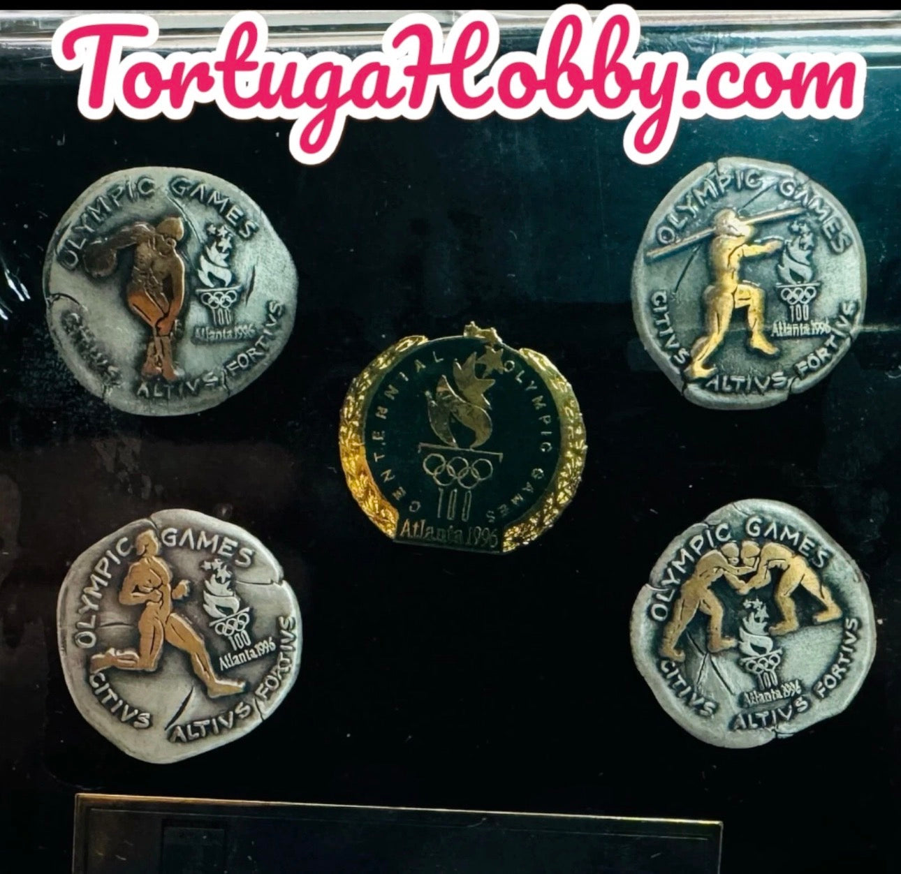 1996 OLYMPIC GAMES ANCIENT GREEK PIN SET - Almost 30 Years Old. Rare Find!