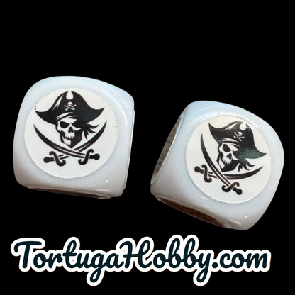 Pirates D6 Set - Includes 2 D6 Dice In Glass Vial