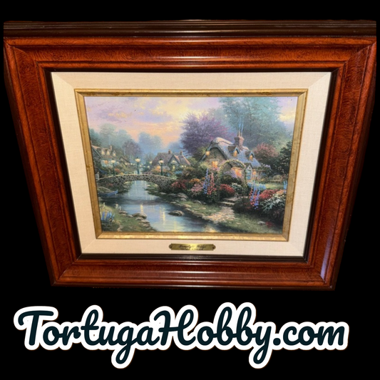 2001 - Thomas Kinkade Limited Edition Canvas - Lamplight Bridge