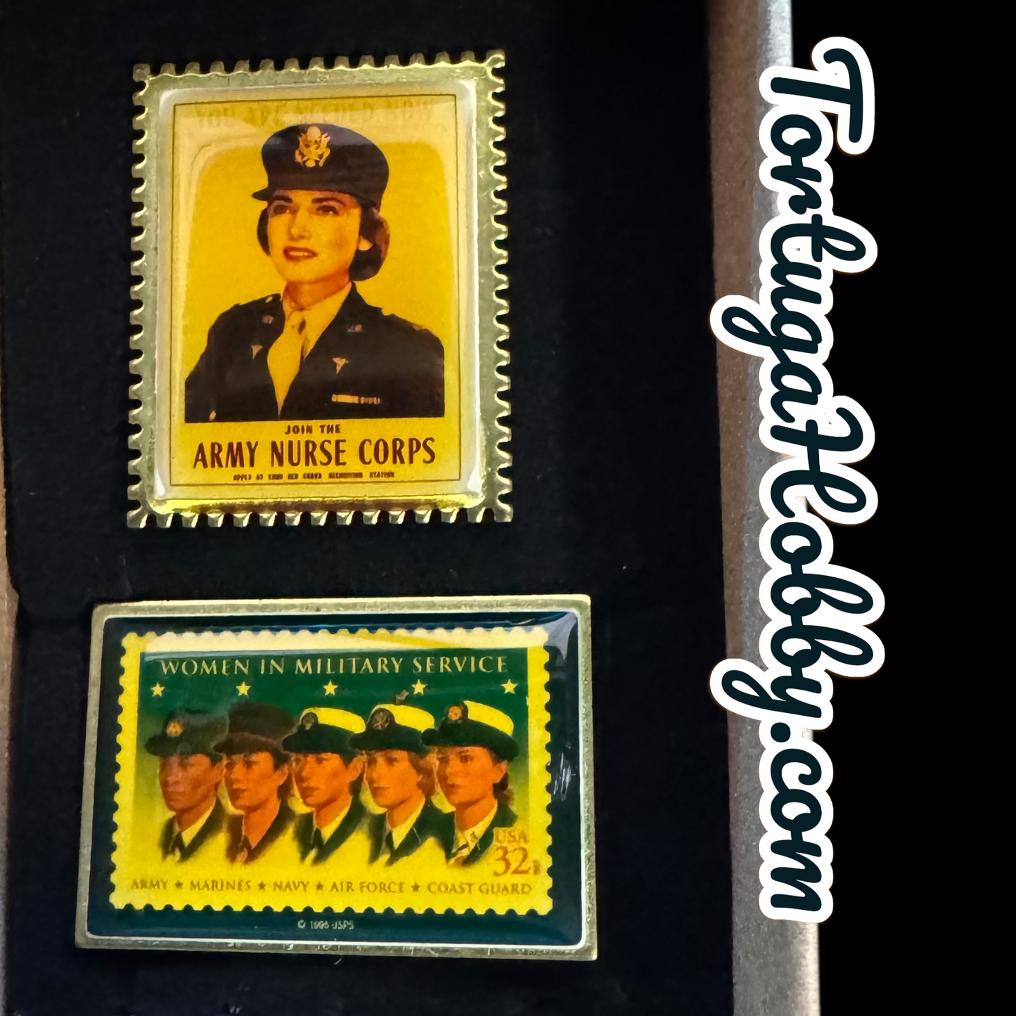 1987 - Strong Woman In The World*  U.S. Postage Stamp Pin 2 Pin Set