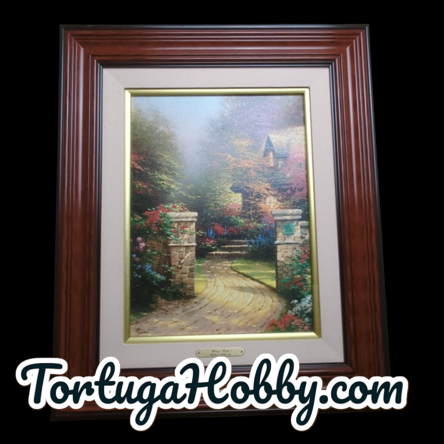 The Rose Gate - Thomas Kinkade Limited Edition Offset Lithograph on Canvas