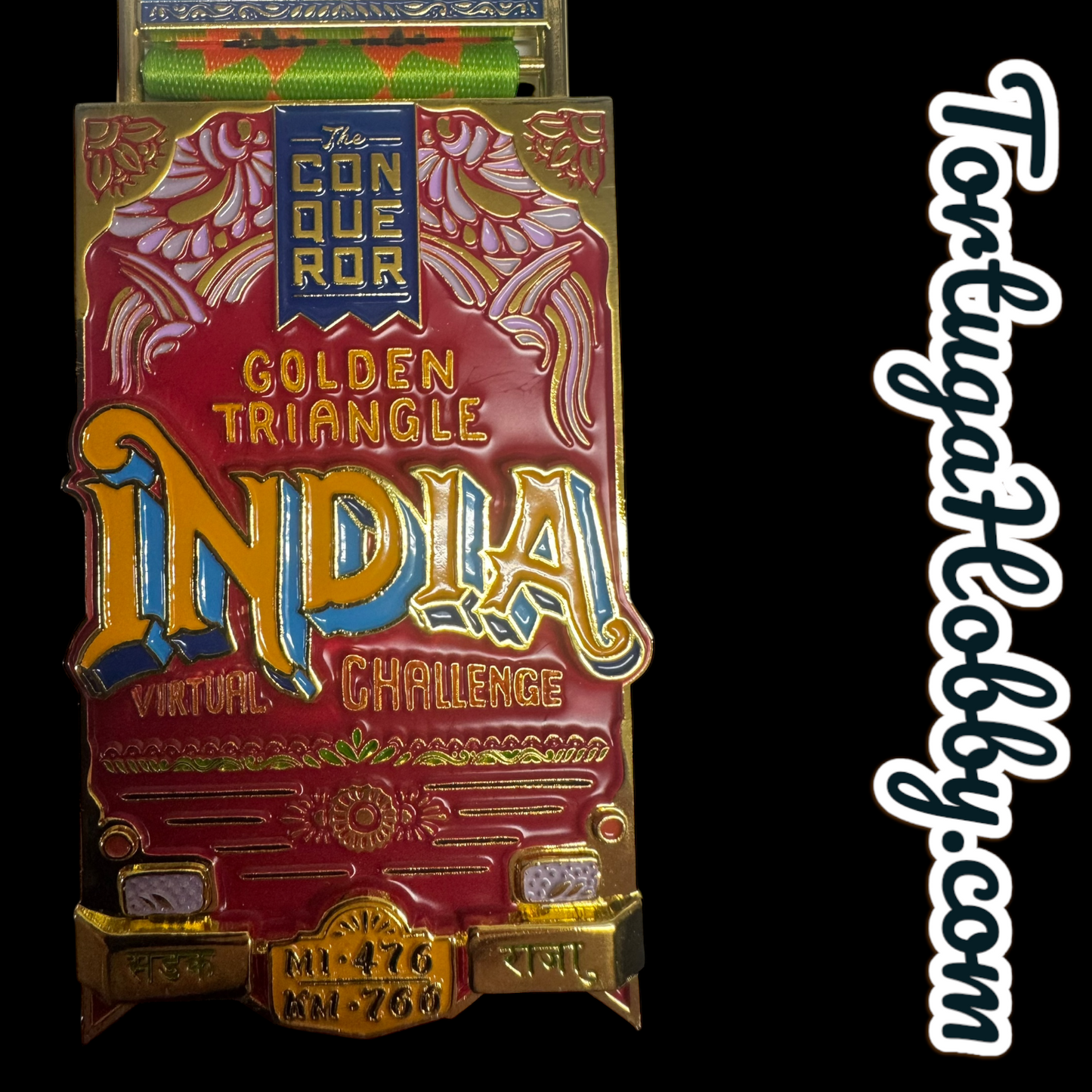 The Conqueror- Golden Triangle India - High Quality Finishers Medal