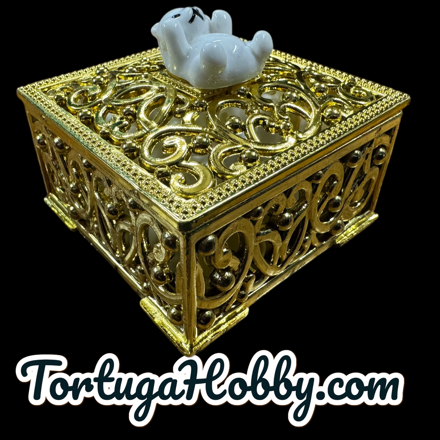 10pc Polar Bear Counters in Square Golden Box - Perfect for Unique Game Night - CCG - Role Play