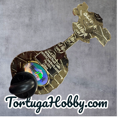 2004 Hard Rock Cafe DESTIN Conch Shell w/ Flames GUITAR PIN - HRC Catalog #23608