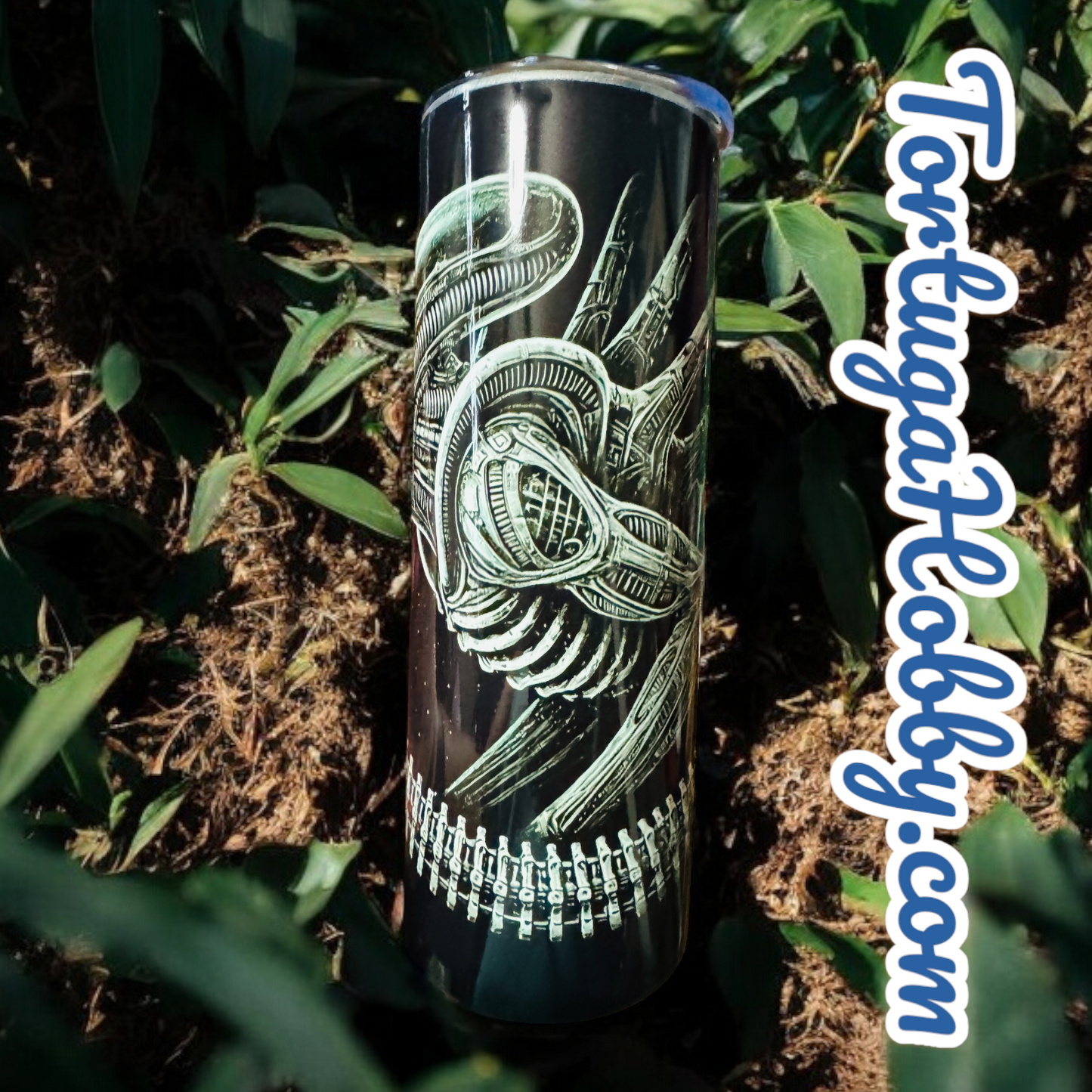 Tumbler’s - Xenomorph Alien Original Art - Thin Stainless Steel 20oz Tumbler