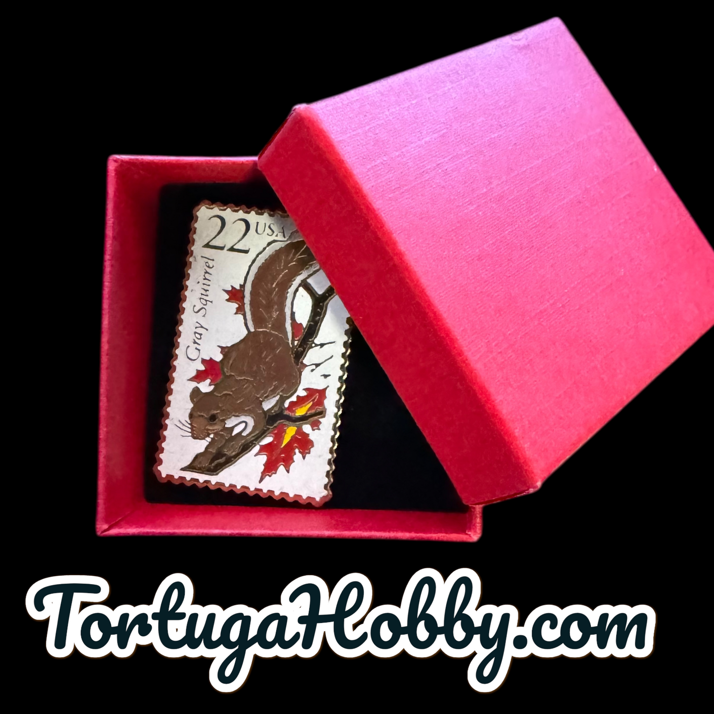 USPS Postage Stamps Pin Set - Gray Squirrel