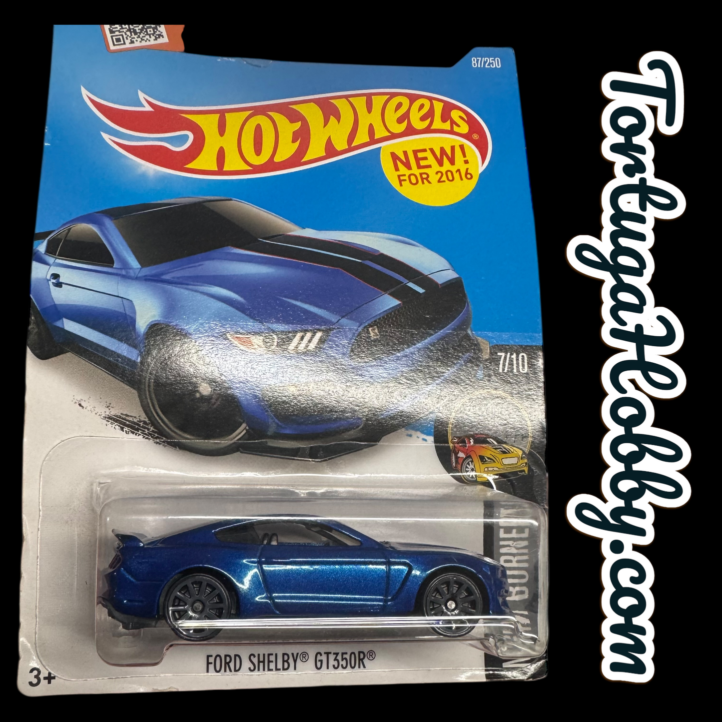 2016 -  Hot Wheels Night Burnerz 7/10 - Blue Ford Shelby GT350R  87/250