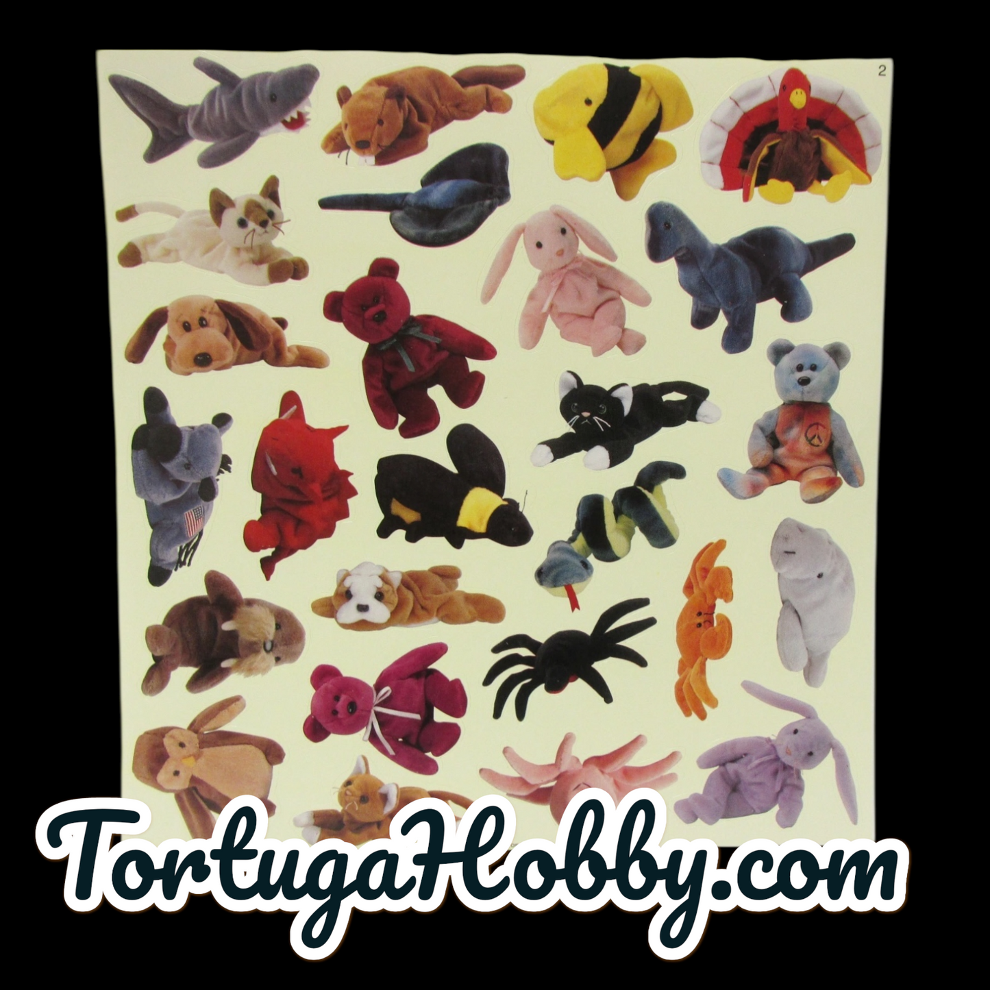 2000 - TY Official Club Stickers 1st Edition - Mint, FIVE (5) Sheets 1-5 W/ Extra Pg 4