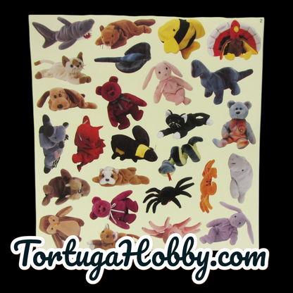 2000 - TY Official Club Stickers 1st Edition - Mint, FIVE (5) Sheets 1-5 W/ Extra Pg 4