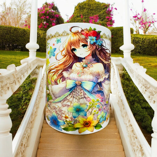 Coffee Cup - Garden Anime Coffee Mug and Anime Sticker Gift Set