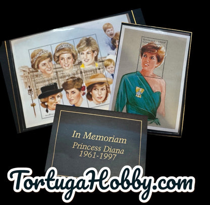1997 - Central Africa, Princess Diana Portraits, Stamp Collection