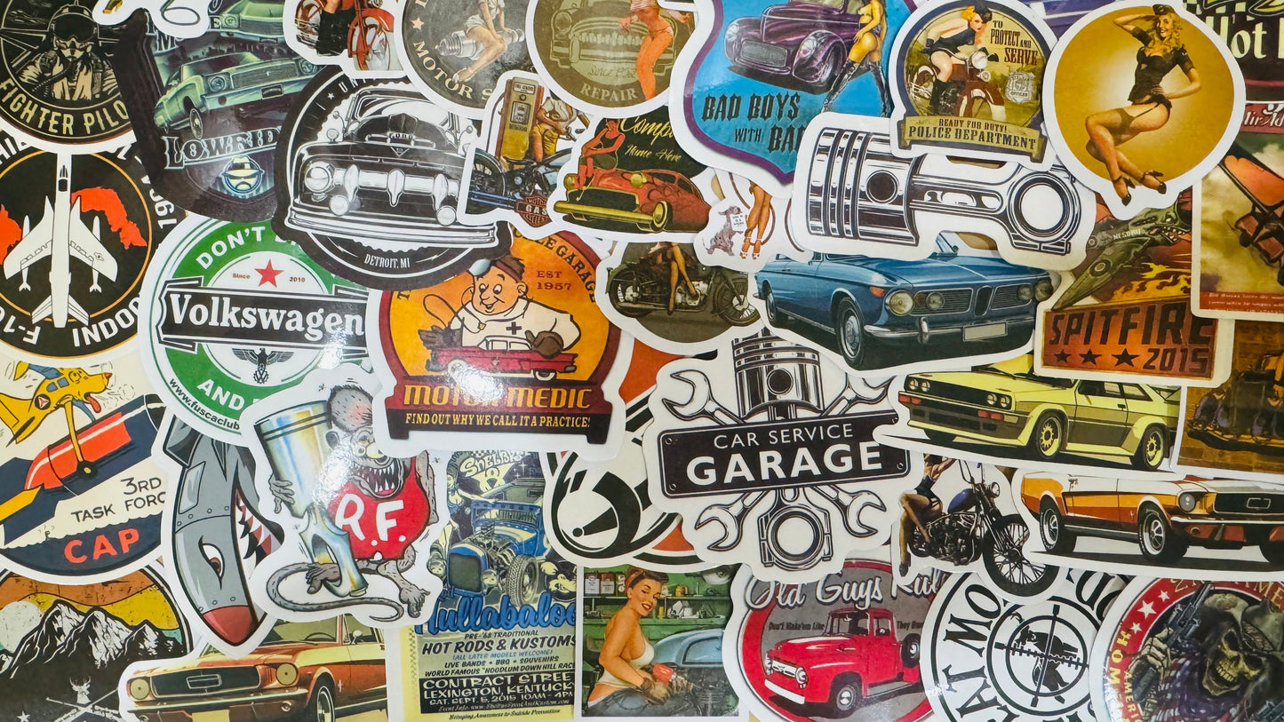 25 Mancave Stickers - Show Your Manliness Laptops, Water Bottles, Skateboards, Lockers and More