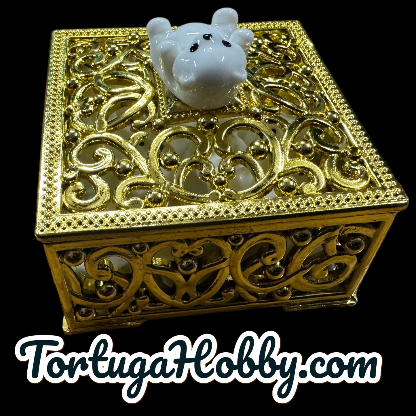 10pc Polar Bear Counters in Square Golden Box - Perfect for Unique Game Night - CCG - Role Play