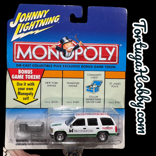 1991 - Johnny Lightning- Monopoly- B&O Railroad - Chevy Tahoe  With Unique Token