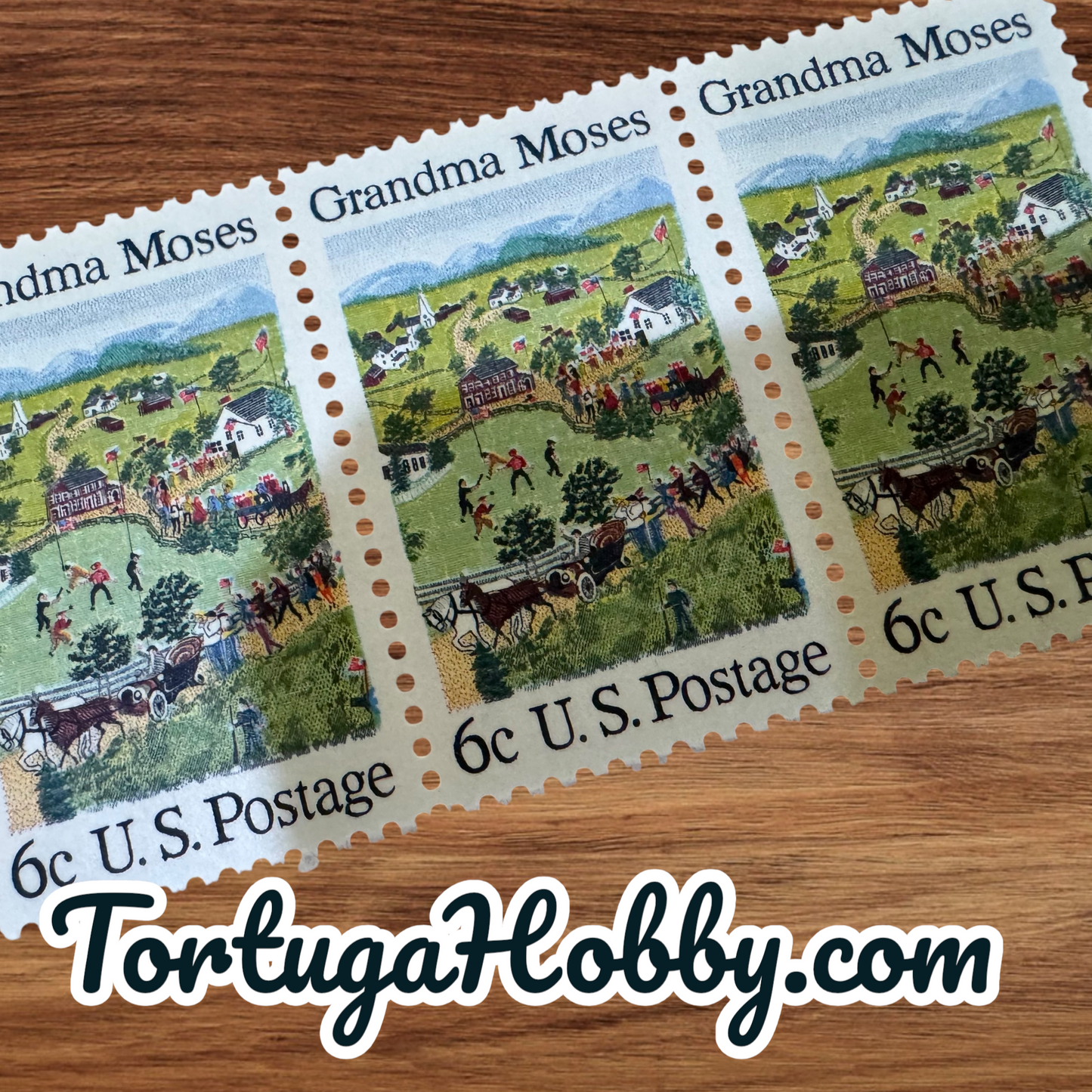 1969 - Grandma Moses - Painting by Anna Mary Robertson Moses - 4 Stamps