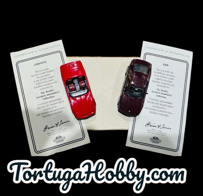 Matchbox Collectibles Brian James Certified BMW & CORVETTE. Beautiful Cars NoBox