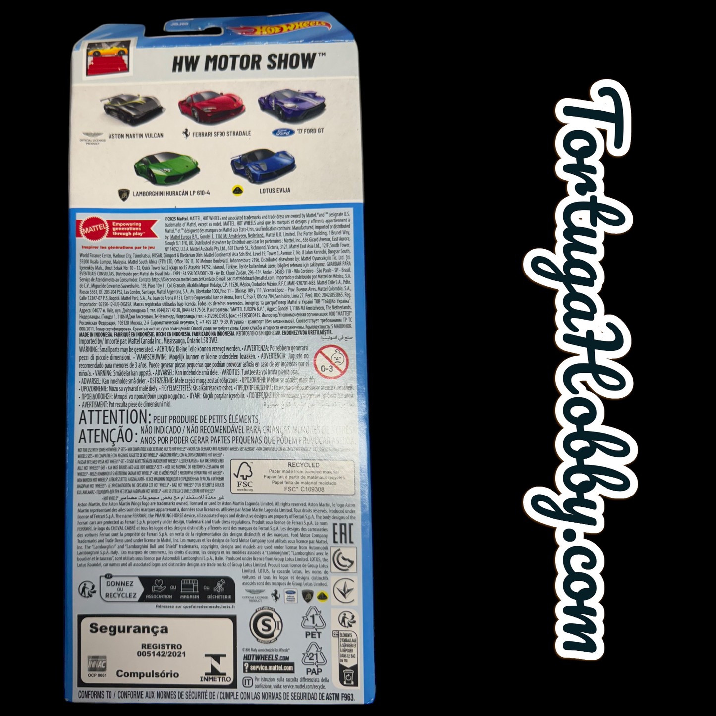 2025 - Hot Wheels - 5 Car Pack - Motor Show Included Ferrari In Pack