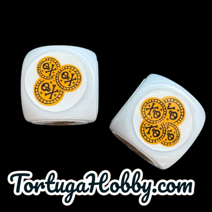 Pirates D6 Set - Includes 2 D6 Dice In Glass Vial