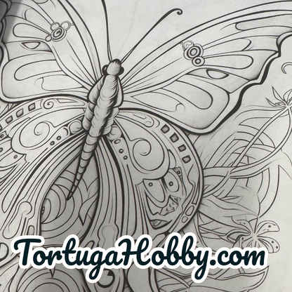 Wonderful World of Butterflies Adult Coloring Book