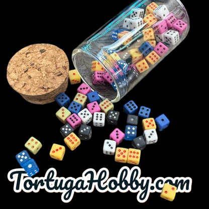 50pc Micro D6 Unique Game Counters - Be Unique At Your Next Game Night