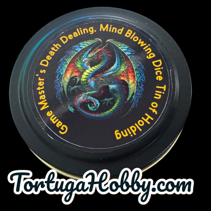 Gaming Dice & Skull Counters for CCG, TCG, Role-Playing and more - All in Metal Tin