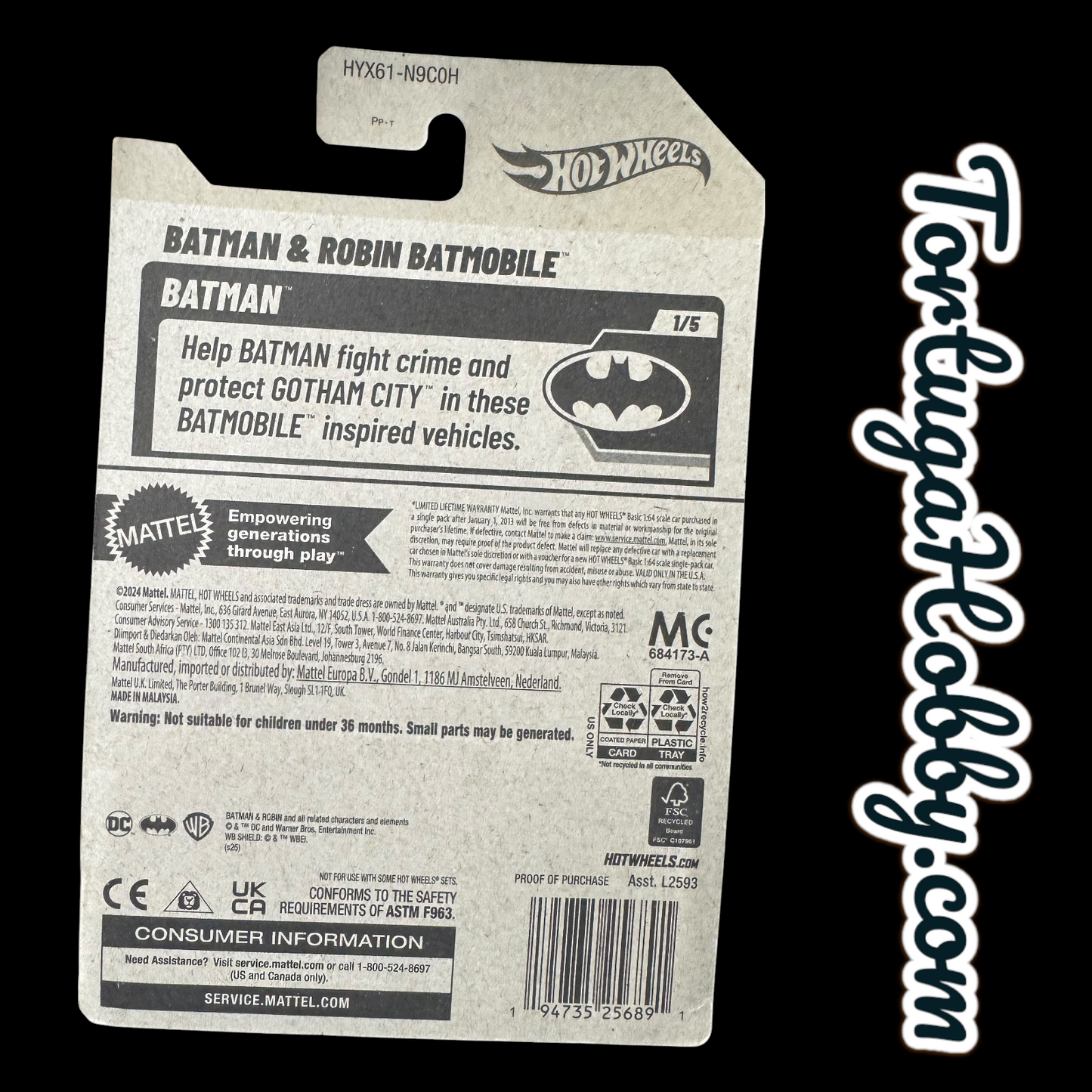 2017-2024 - Hot Wheels - Mainline - Batmobiles - Many TV & Batman Movie Versions