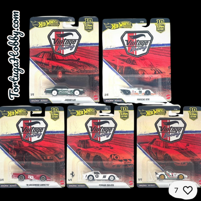 Hot 🔥 Wheels 2026 Premium Car Culture - Vintage Racing- Full Set Of 5 Cars New