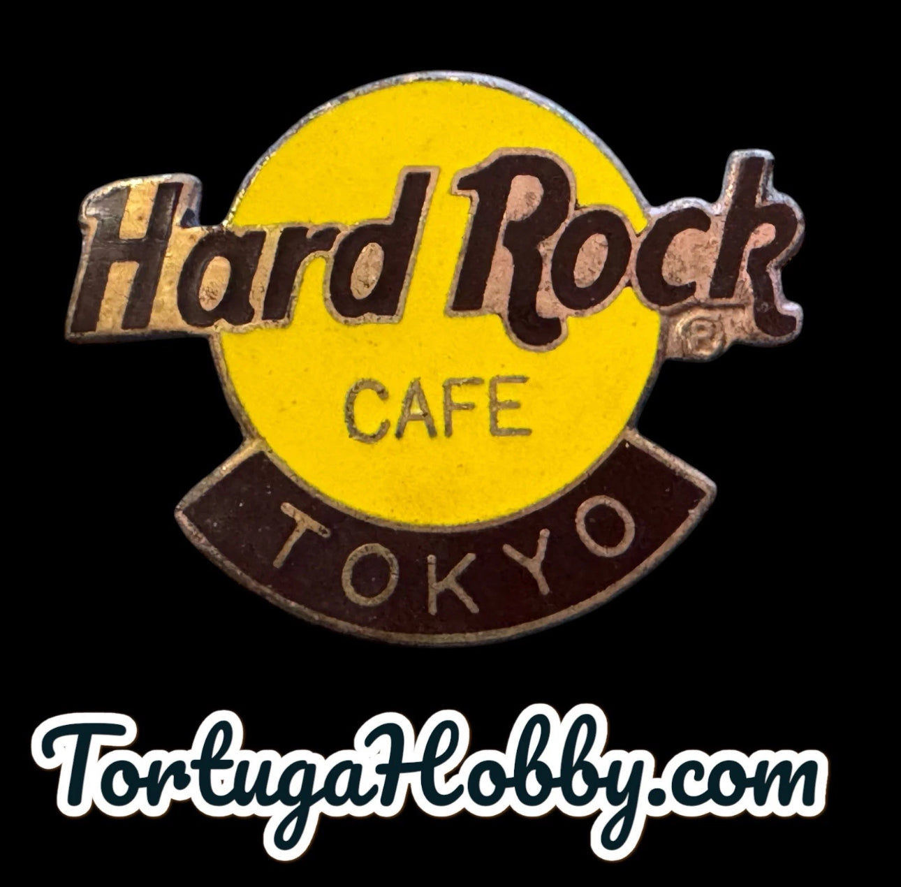 1983 - Hard Rock Cafe - Tokyo - Classic Yellow HRC Logo Pin