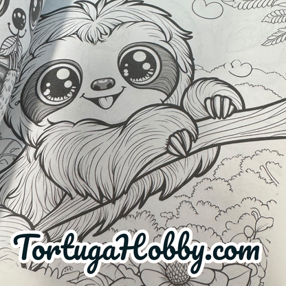 The Book Of Sloth - Adult Coloring Book -  Coloring Book. 100+ Pages.