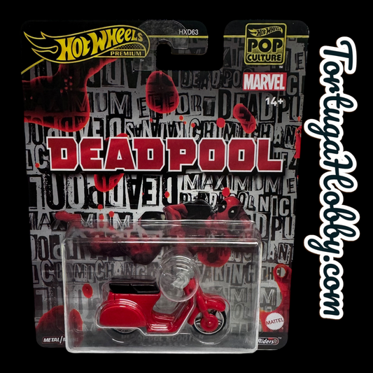 2024 Hot Wheels Premium Pop Culture - Deadpool Scooter 1:64 Scale.