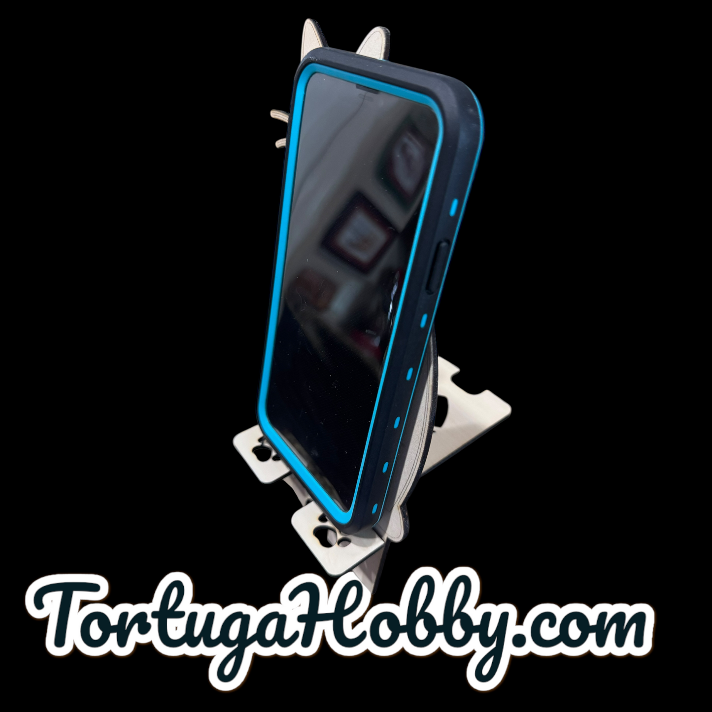 Kitten Wood Phone Stand