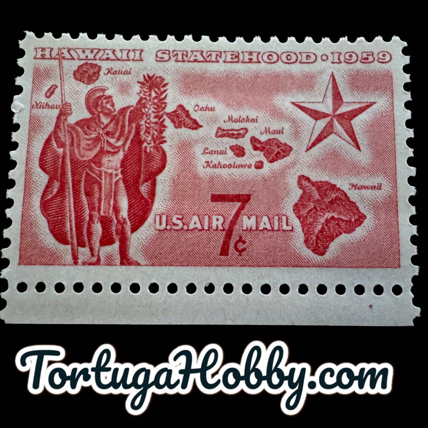 1959 - 7-cent Hawaii Statehood Airmail Stamp - Scott #C55