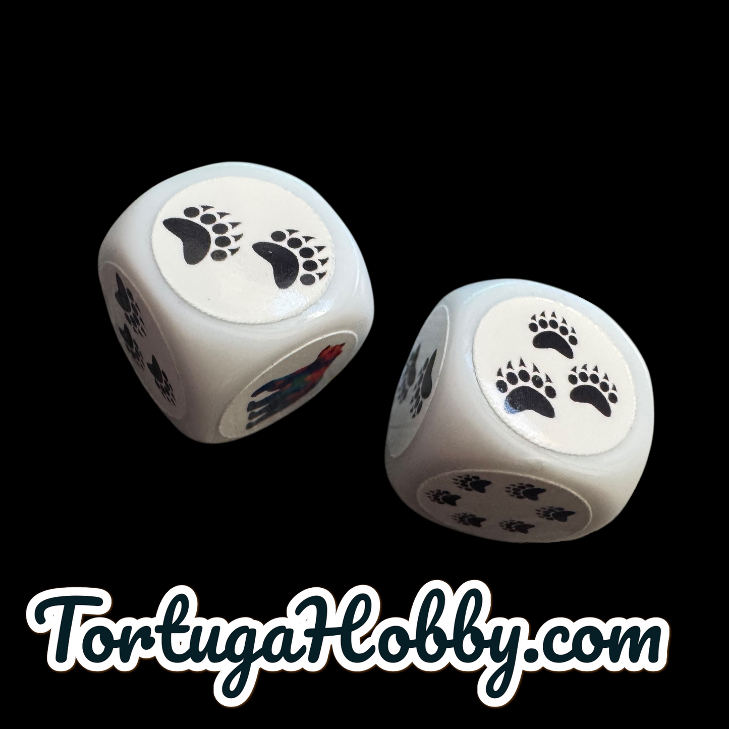 Wildlife D6 Set - Includes 2 D6 Dice In Glass Vial