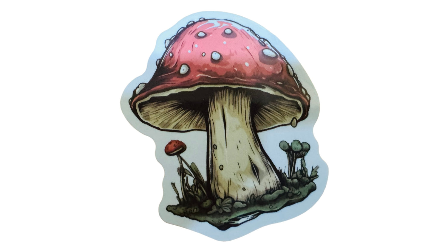 Keyring - Mushroom Sticker & Keyring Gift Pack