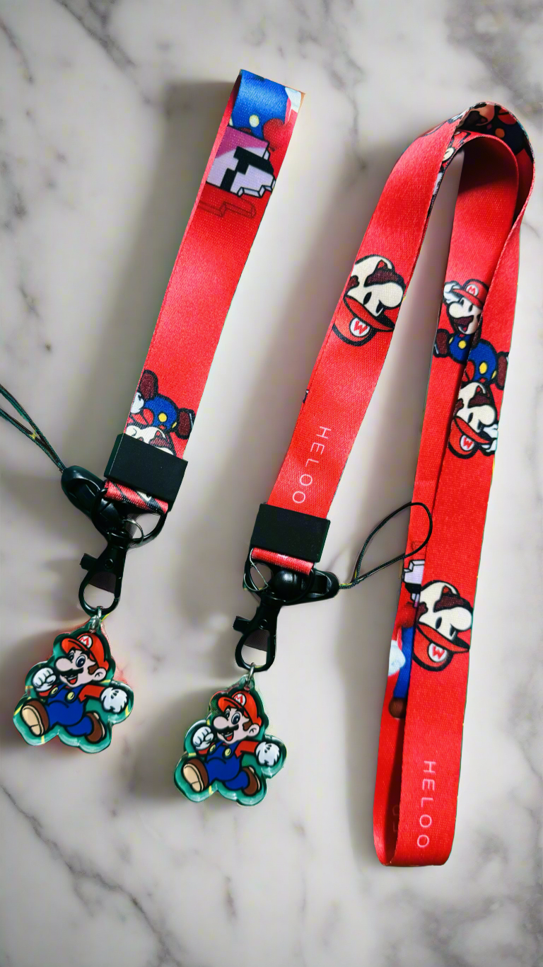 Lanyards - Mario from Nintendo’s Mario Brothers Lanyard & Keychain Gift Set