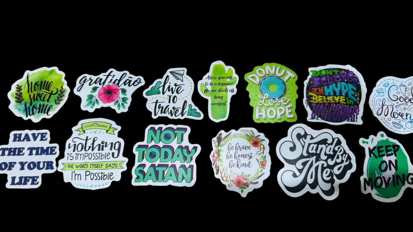 25 Be Inspirational - Positive Motivational and Inspirational Stickers for Laptops, Water Bottles, Skateboards, Lockers and More