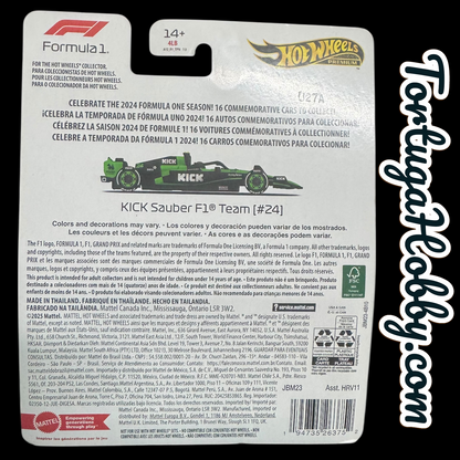 2025 - Hot Wheels Premium Formula 1 Kick Sauber F1 Team #24 Zhou Guanyu